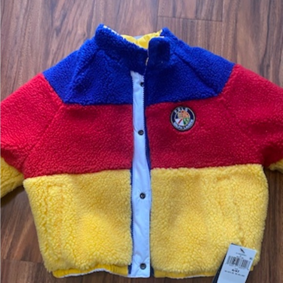 $235 Polo Ralph Lauren Reversible Color Blocked Stripe Bomber Jacket - SZ 4/ 4T - Picture 9 of 11